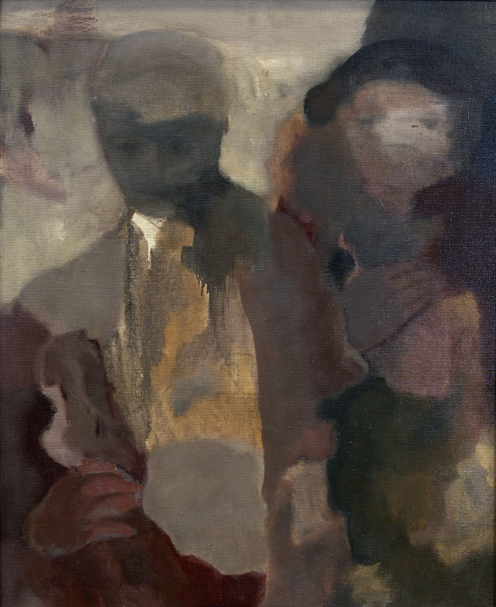 Guillermo Rodríguez Mingorance (Madrid, 1948). Los Toreros (Primer premio “Ciudad de Linares” de 1973). Óleo sobre lienzo, 80x64 cm.