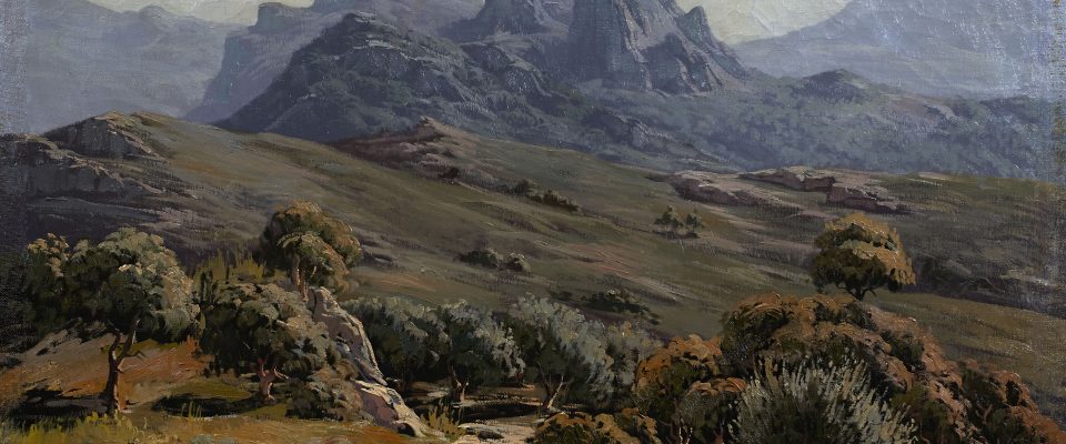 Alfonso Parras Vílchez (Torredelcampo, Jaén, 1934 - 2013) Paisaje de Málaga (Premio especial “Mariano de la Paz” de 1968) Óleo sobre lienzo, 89x135 cm.